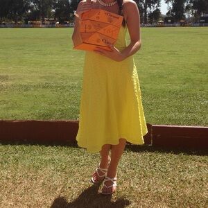 J. Crew Strapless Yellow Dress
